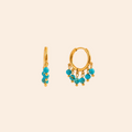 Turquoise Cascade Hoops