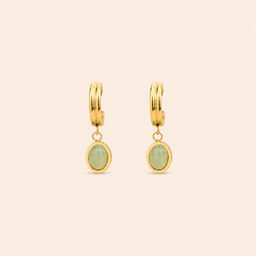 Jade Halo Hoops