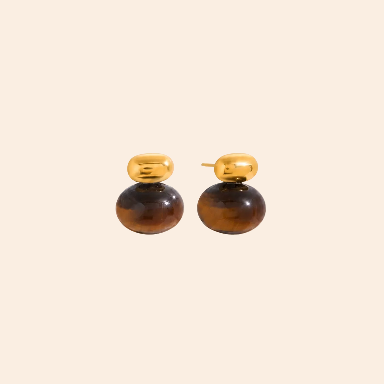 Luna Tiger Eye Studs