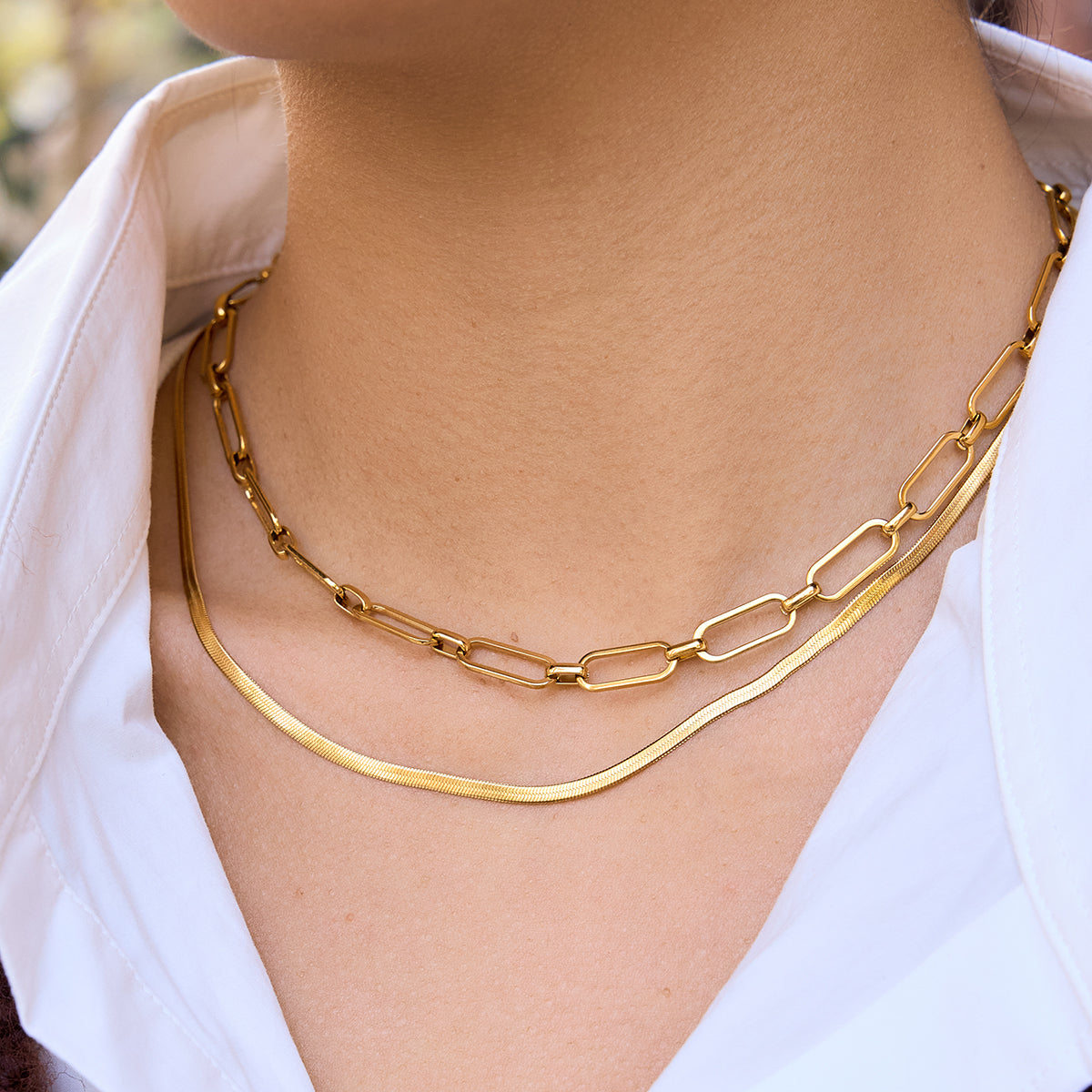Lumi Link Layered Necklace