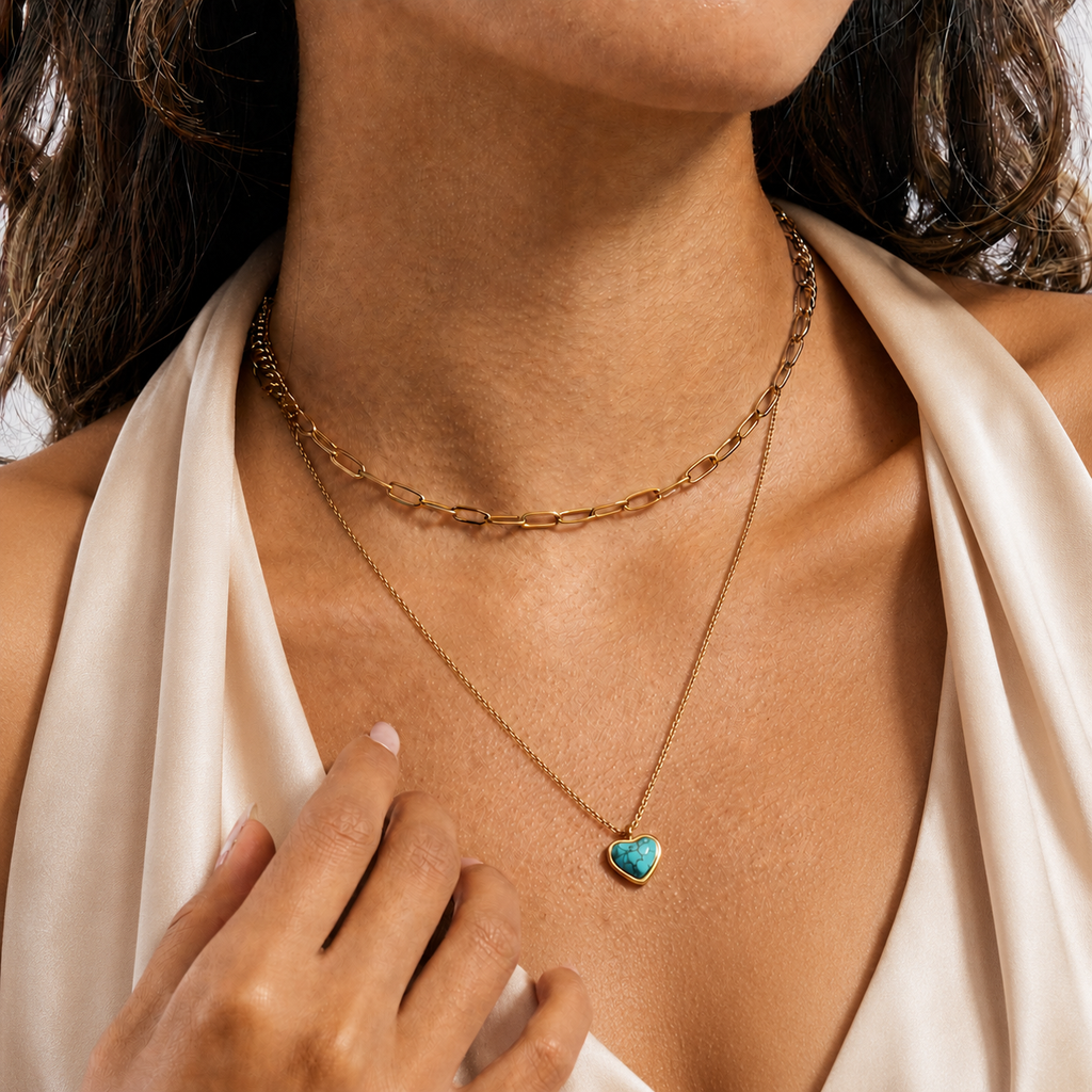 Turquoise Heart Necklace