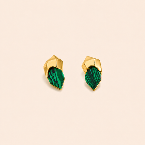 Malachite Crest Studs