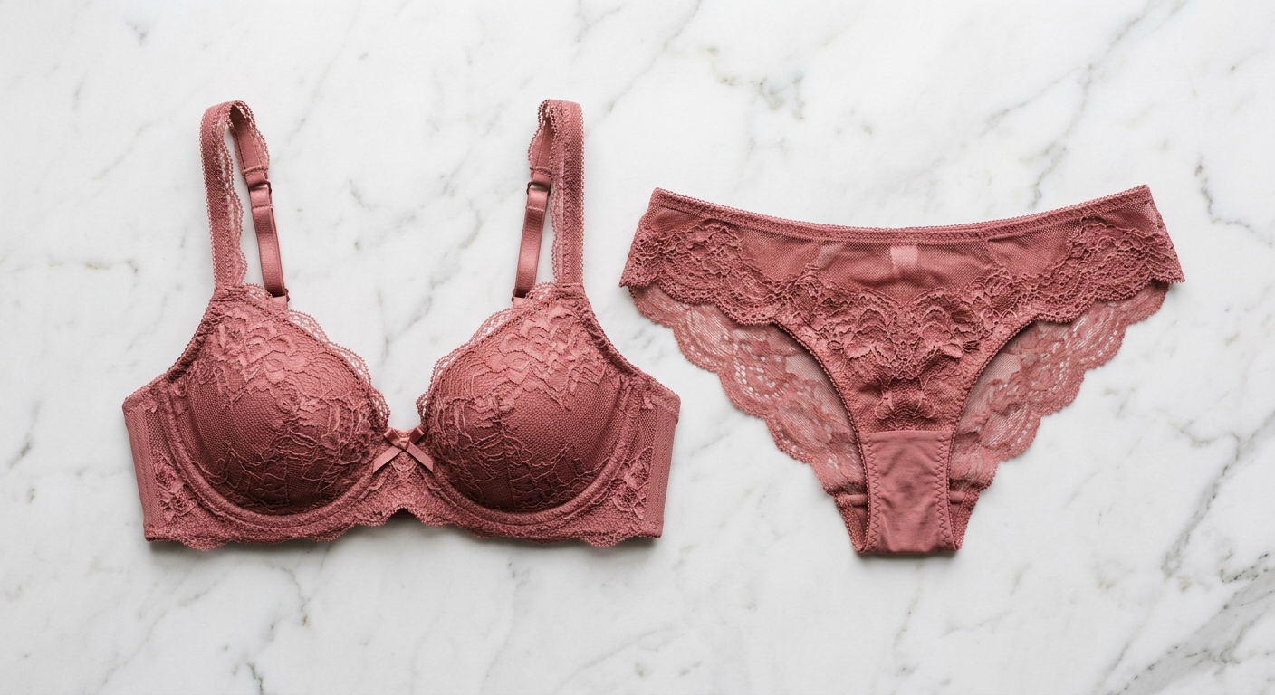 Dusty Rose Lingerie Set